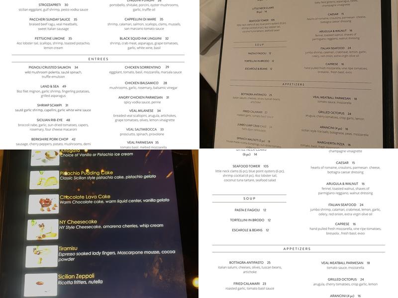 Bottagra Restaurant Menu