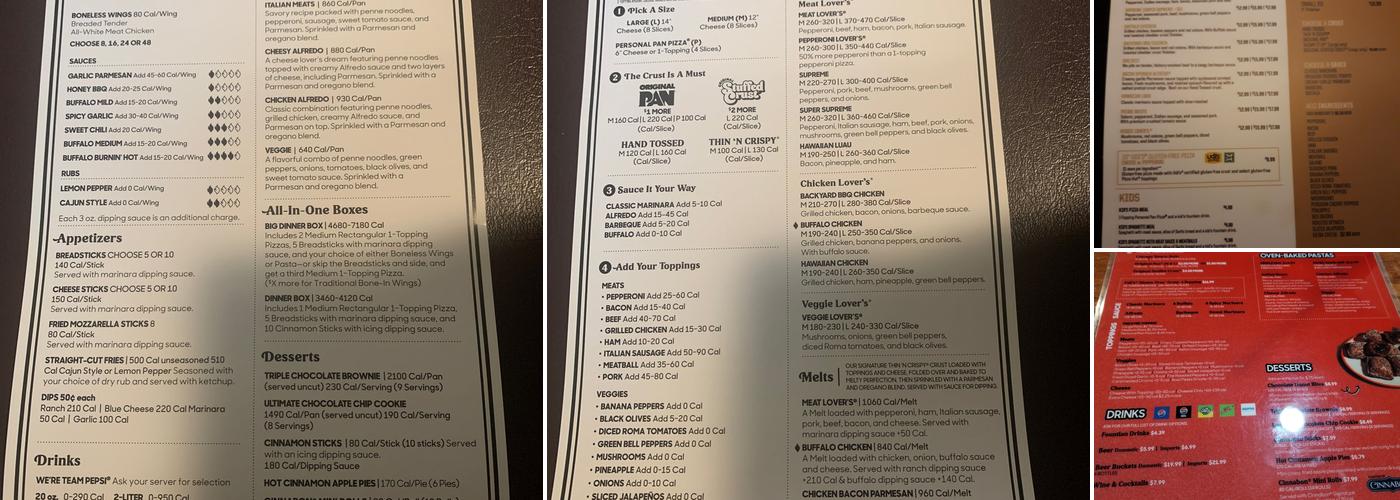 Pizza Hut Menu