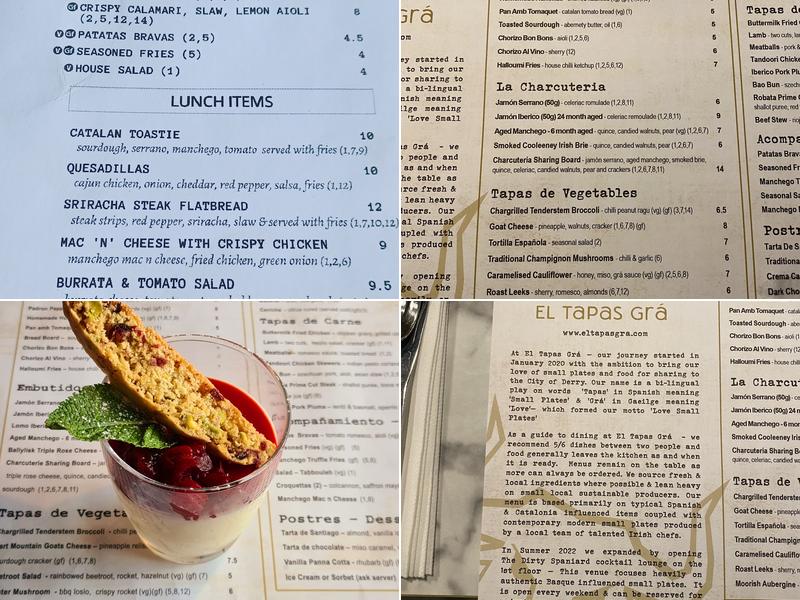 El Tapas Grá Menu