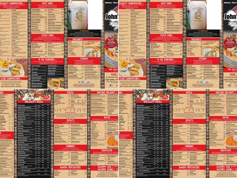 John's Caffe Pizza & Caterers Menu