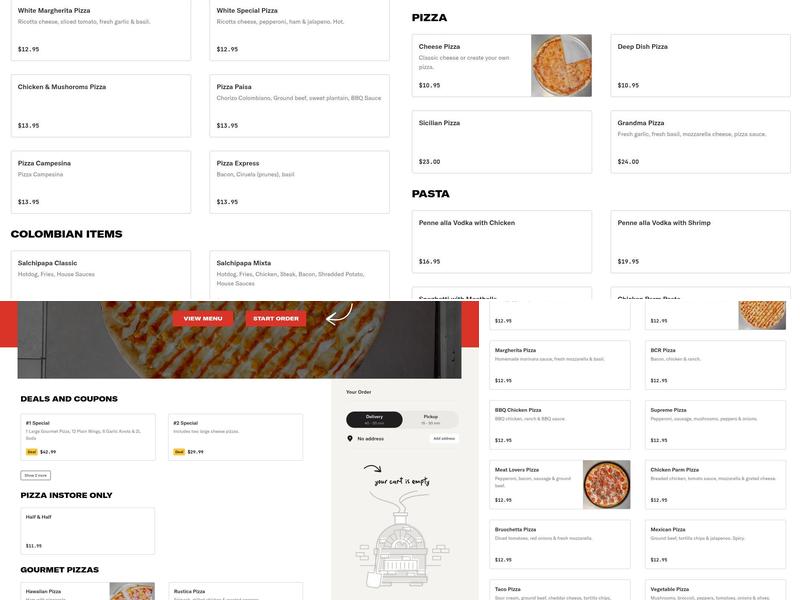 Pizza Express Menu