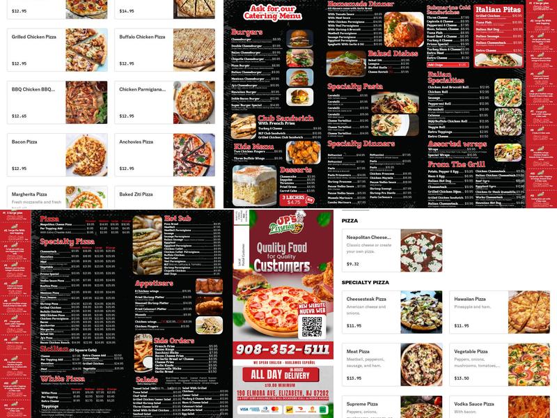 JP's Express Pizza Menu