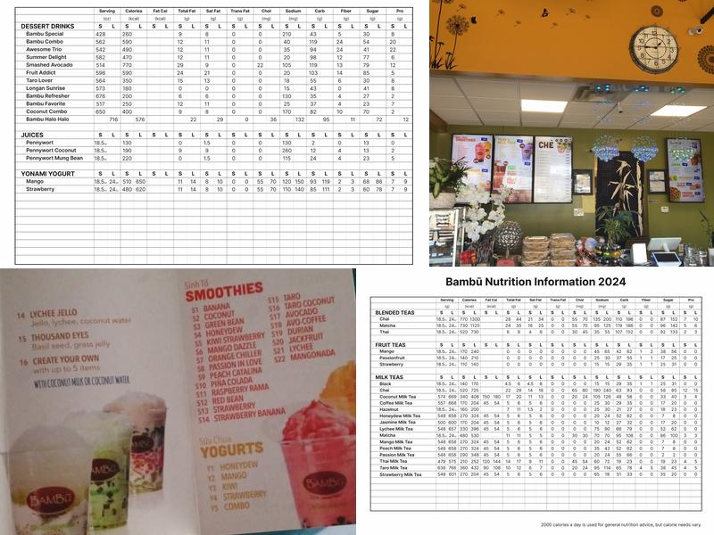 Bambu Grand Rapids Menu