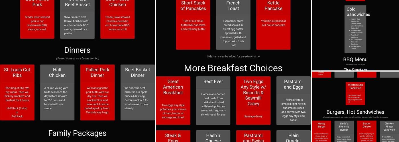 The Kettle Menu
