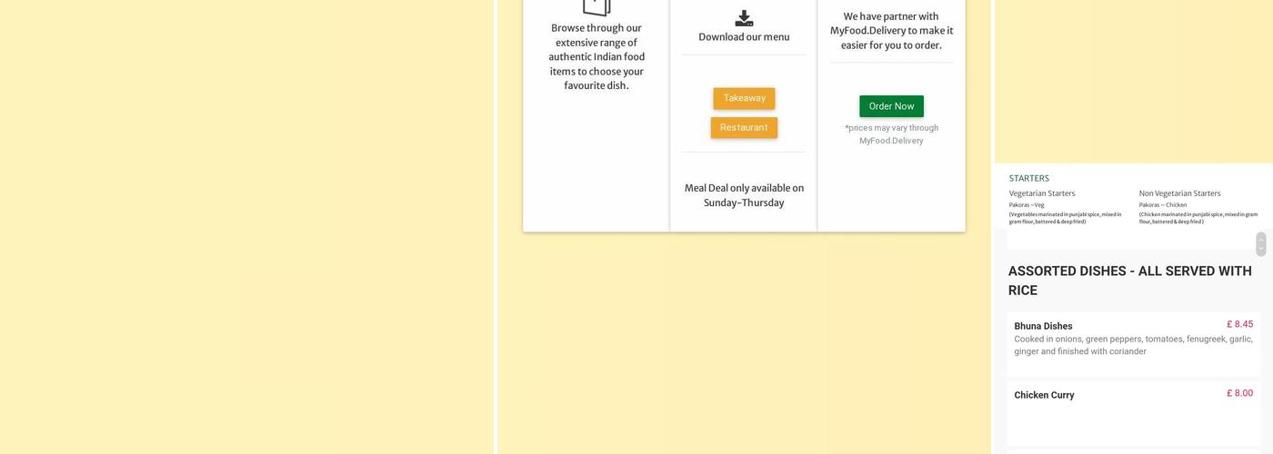 Chillis Indian Restaurant Menu