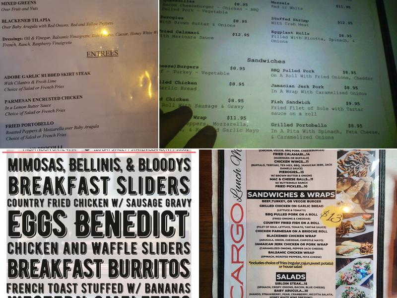 Cargo Cafe Menu