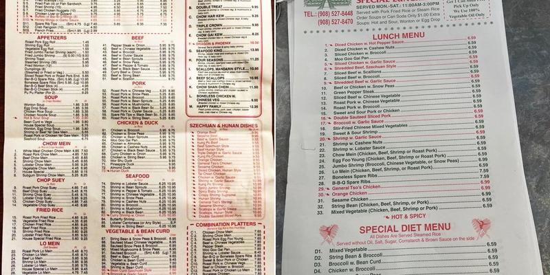 China King Menu
