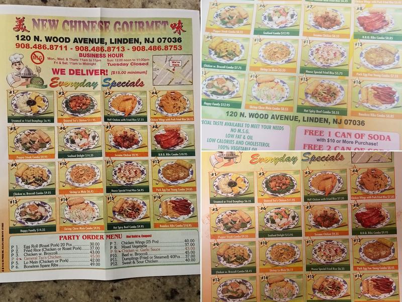 Chinese Gourmet Restaurant Menu