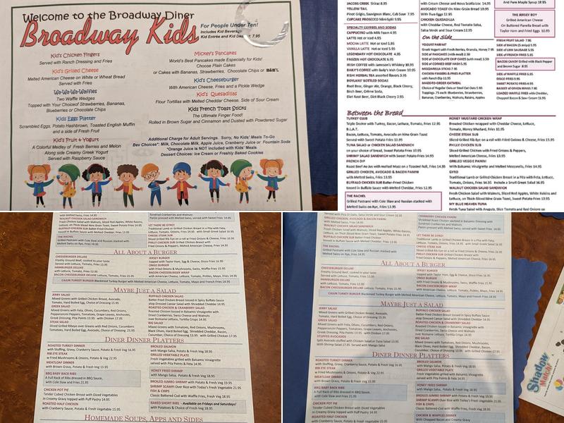 Broadway Diner Menu