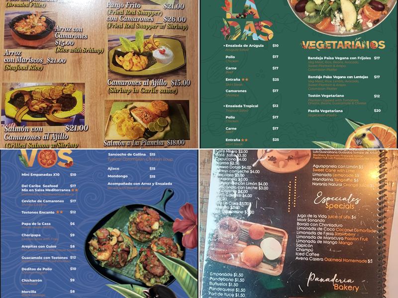 Brisas Bakery & Restaurant Menu