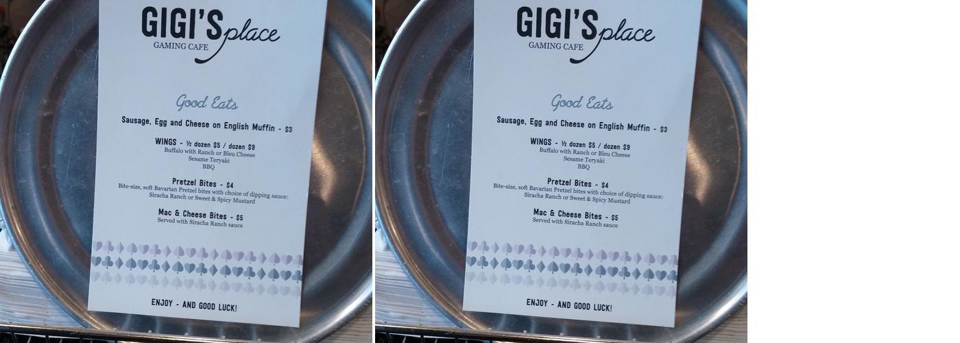 GiGi's Cafe Menu