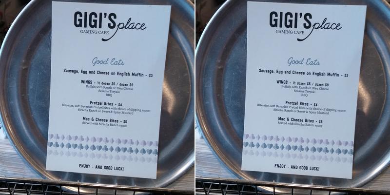 GiGi's Cafe Menu