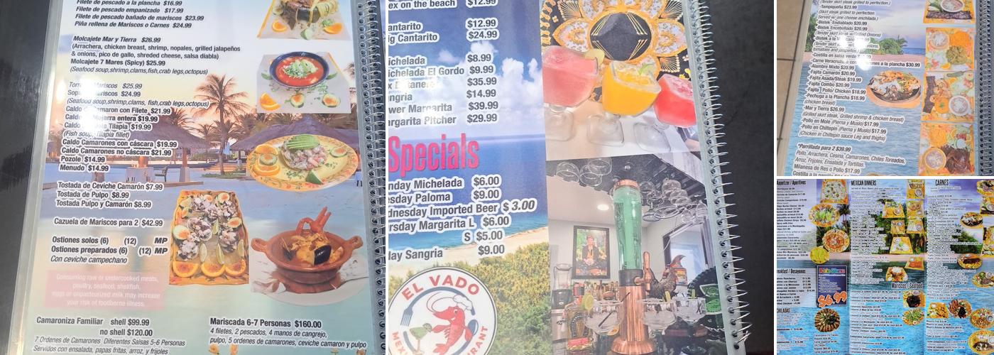 El Vado Mexican Restaurant Menu