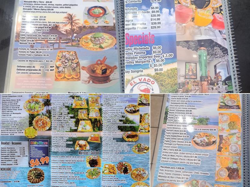 El Vado Mexican Restaurant Menu
