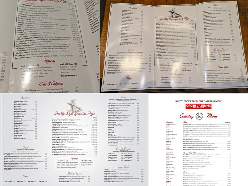 Mancini Pizza Menu