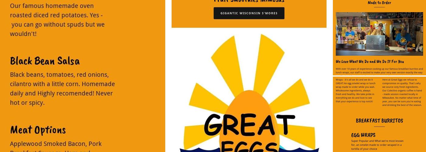 Great Eggs Menu