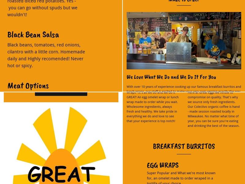Great Eggs Menu