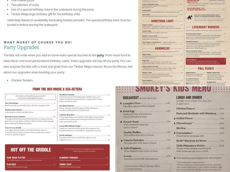 Moose + Maple Menu