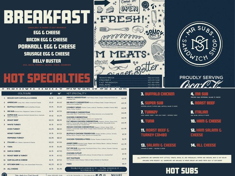 Mr Subs Menu