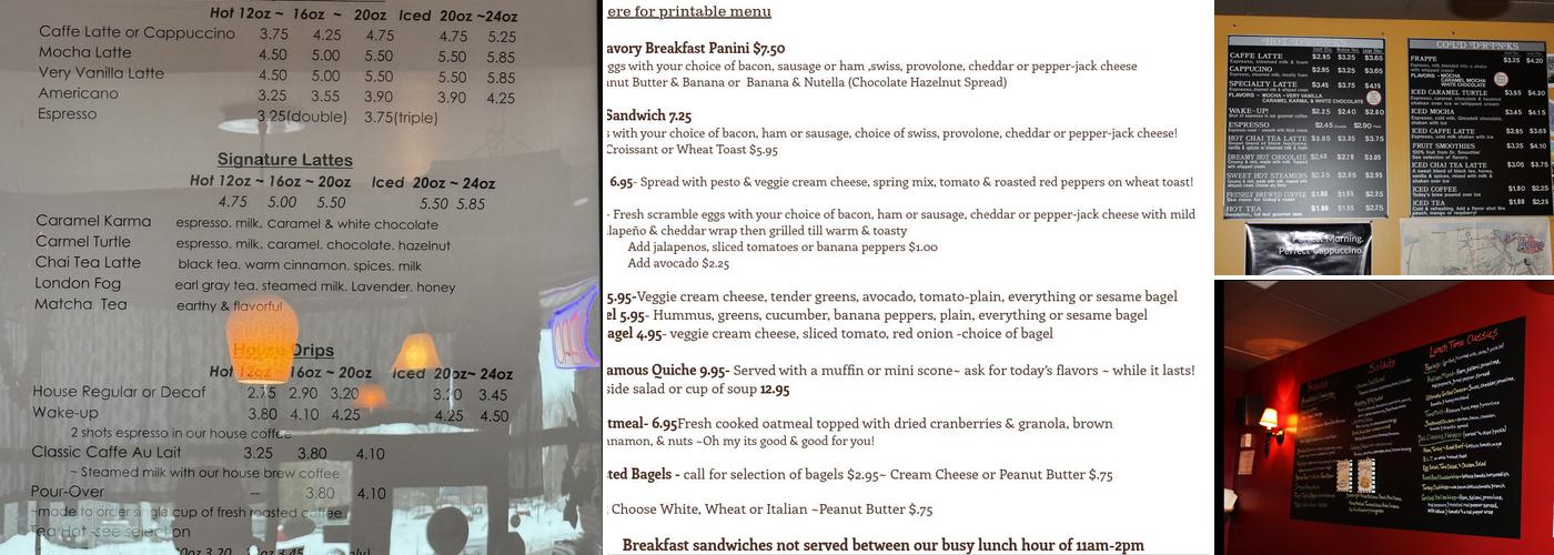 Spressos Coffee Cookies Cakes Menu