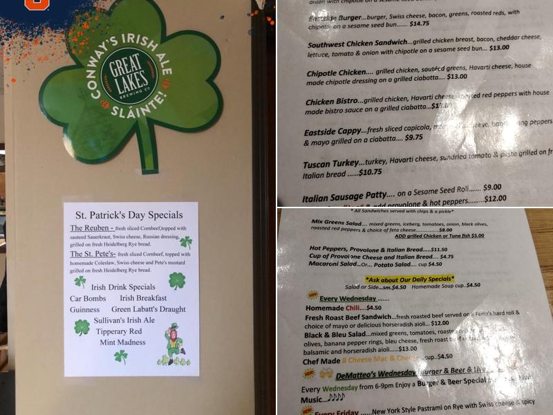 De Matteo's Menu