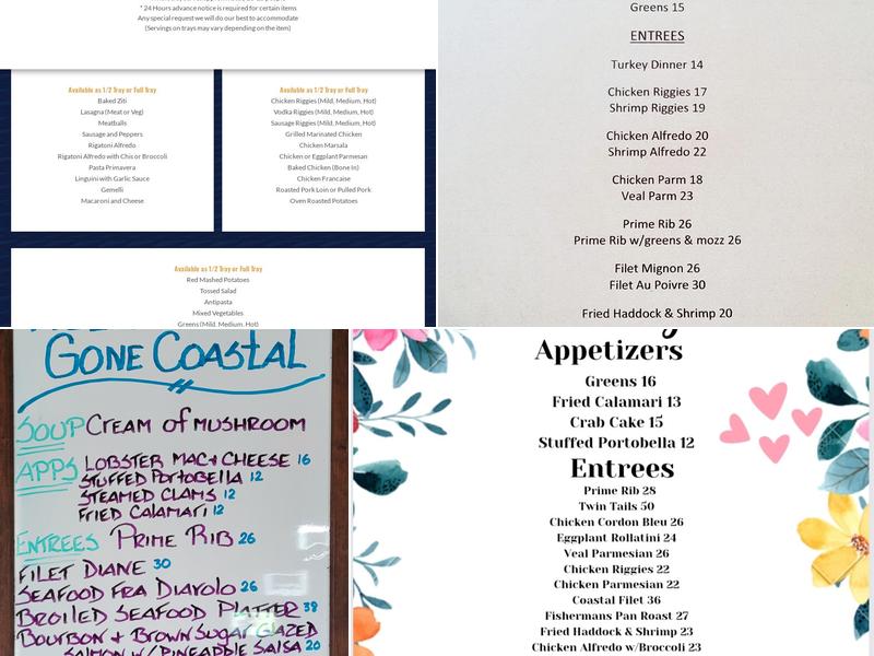 Gone Coastal Menu