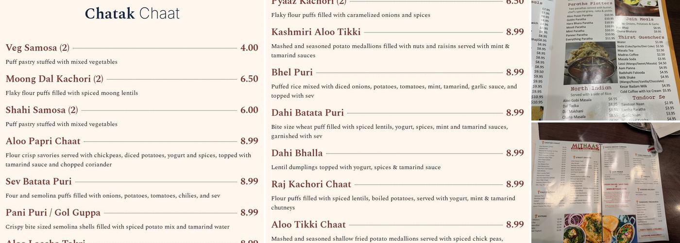 Mithaas Menu