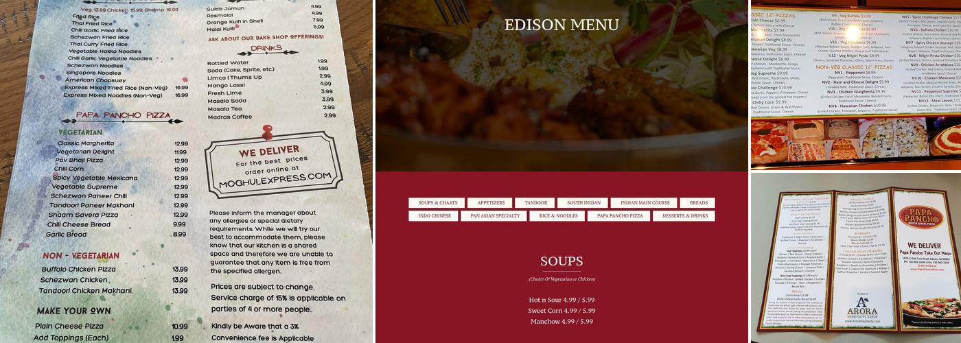 Papa Pancho Pizza Menu