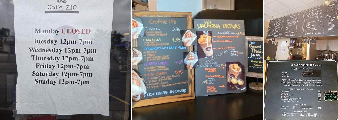 Cafe Zio Menu