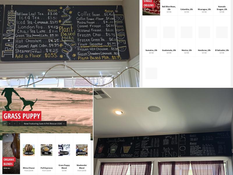 Tend Coffee Menu