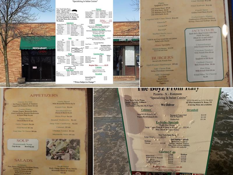 Boyz From Italy Menu