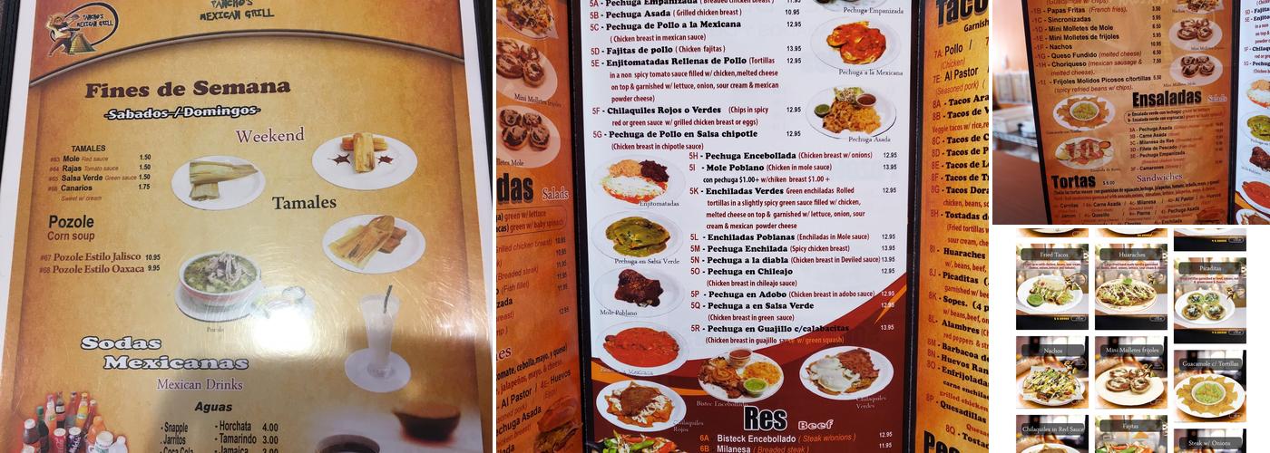Pancho's Mexican Grill Menu