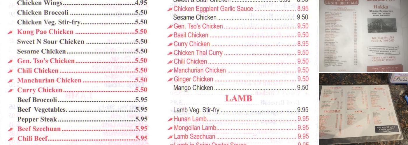 Calcutta Chinese Restaurant Menu