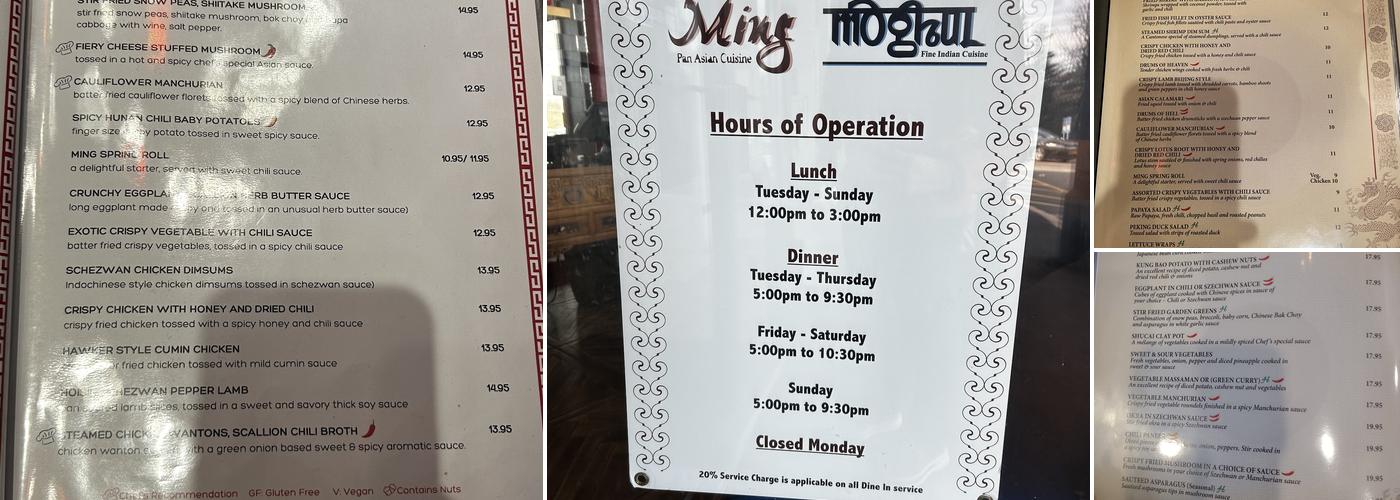 Ming Menu