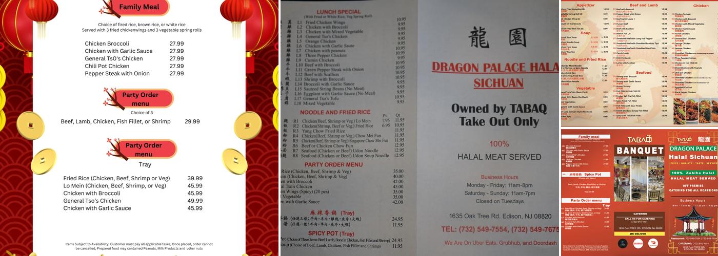 Dragon Palace Halal Sichuan Menu