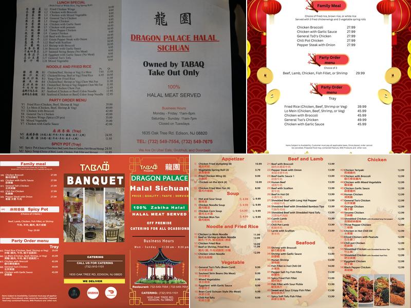 Dragon Palace Halal Sichuan Menu