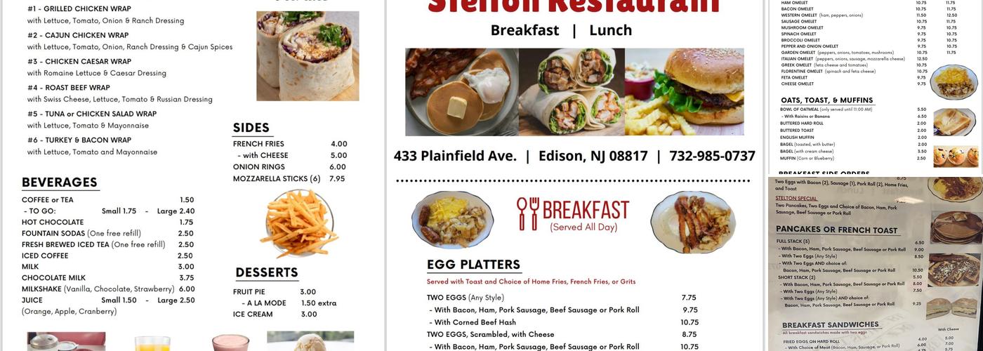 Stelton Restaurant Menu