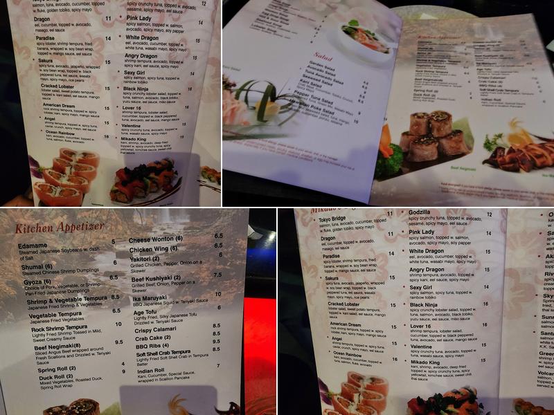 Mikado Sushi Hibachi Restaurant Menu