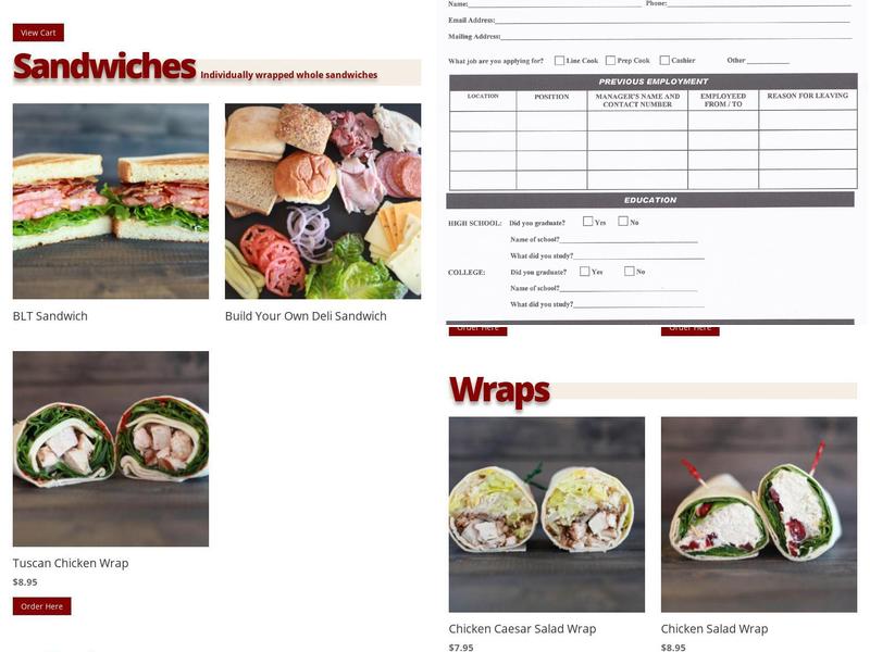 Hamilton Eatery Menu