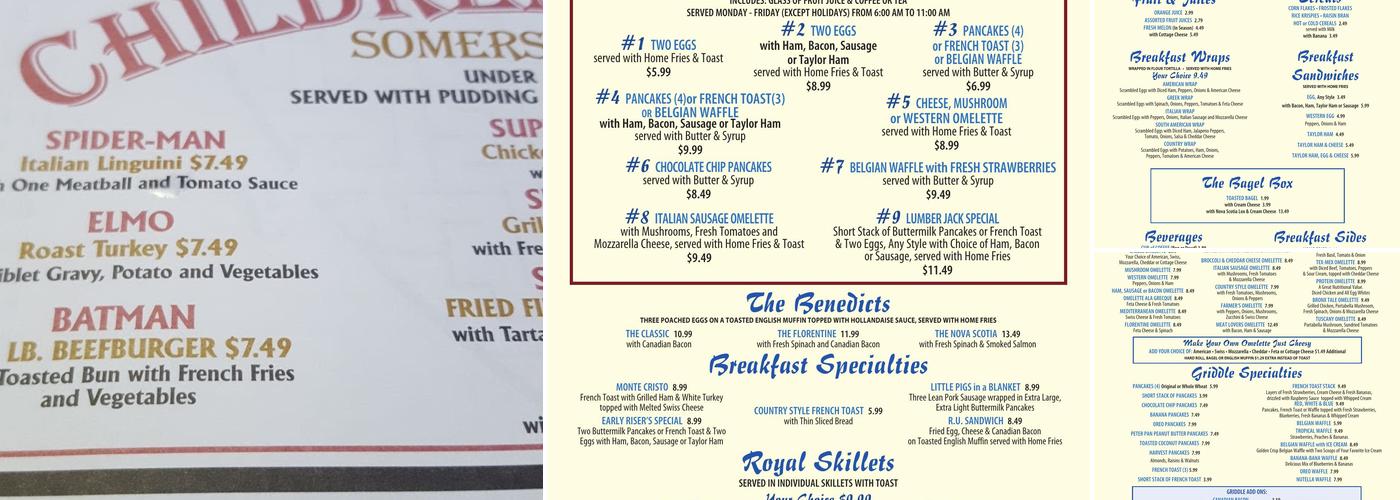 Somerset Diner Menu