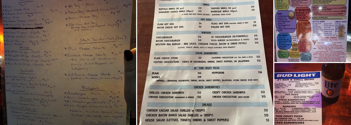 #1 Bar & Grill Menu