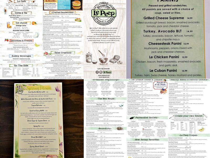 Le Peep Menu