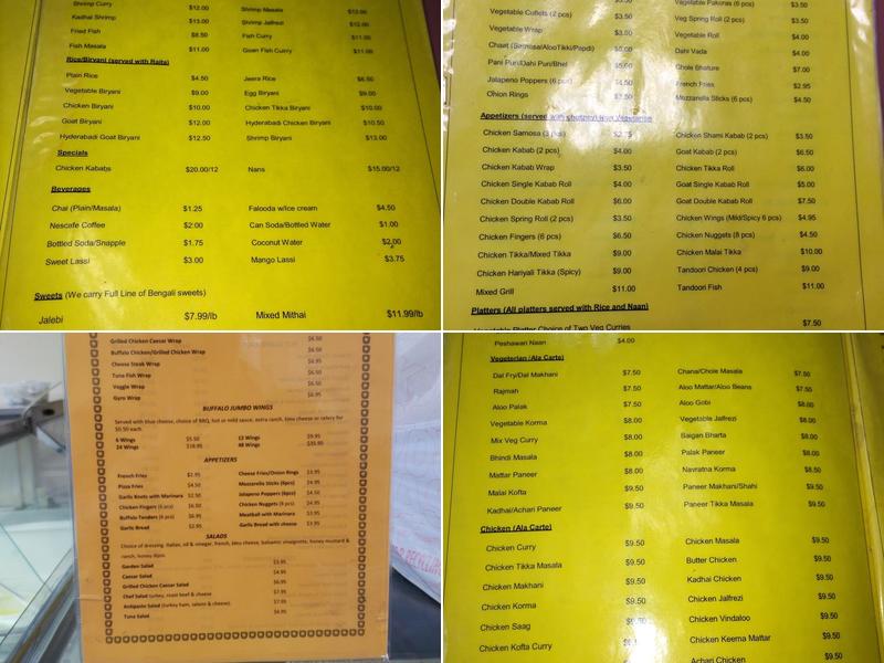 Kabab & Curry Express Menu