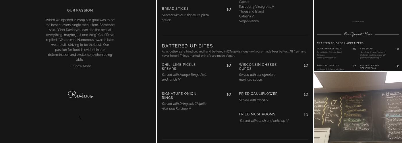 D'Angelo's Menu