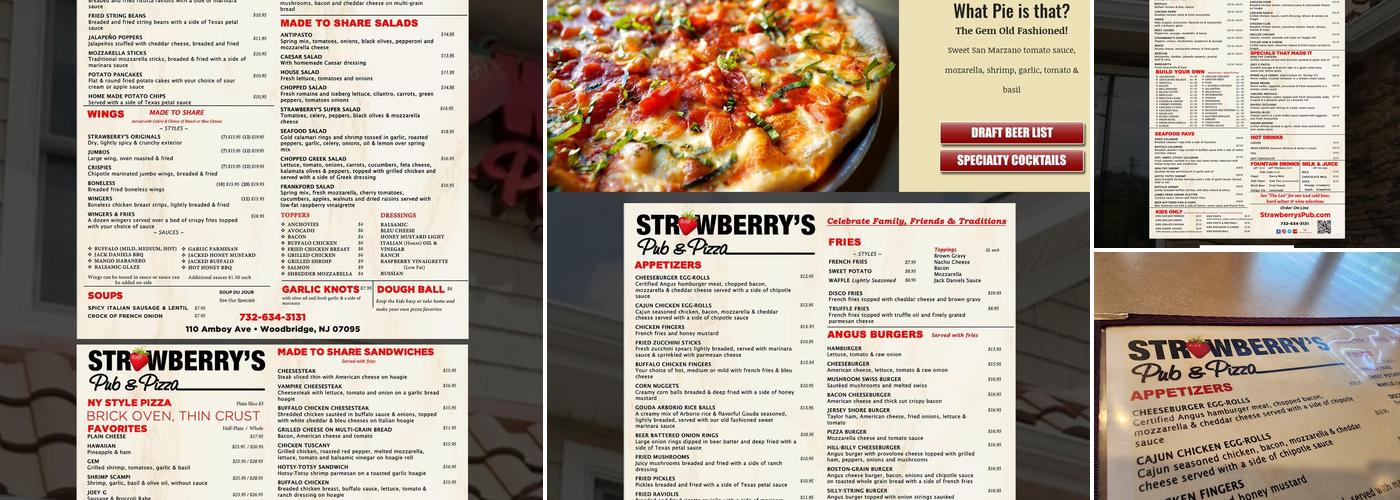 Strawberry's Pub & Pizza Menu
