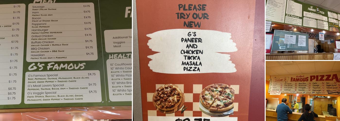 Guallpa's Famous Pizza Menu