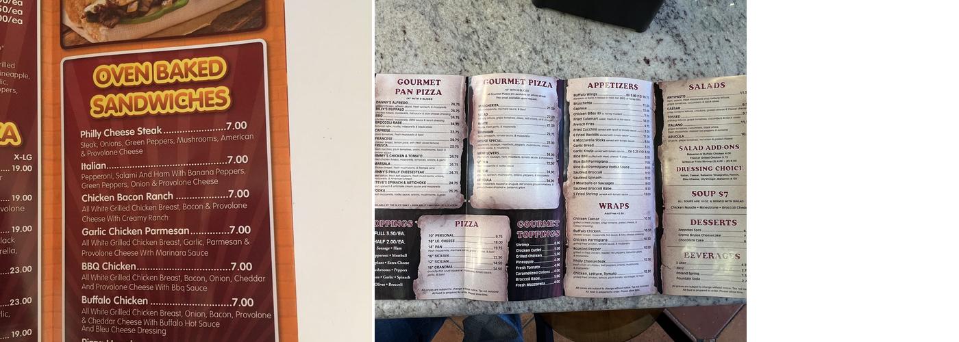 Pronto Pizza Pasta Menu