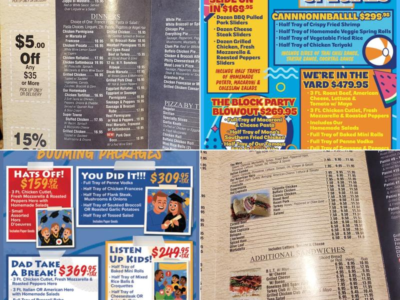 Towne Deli & Pizzeria Menu