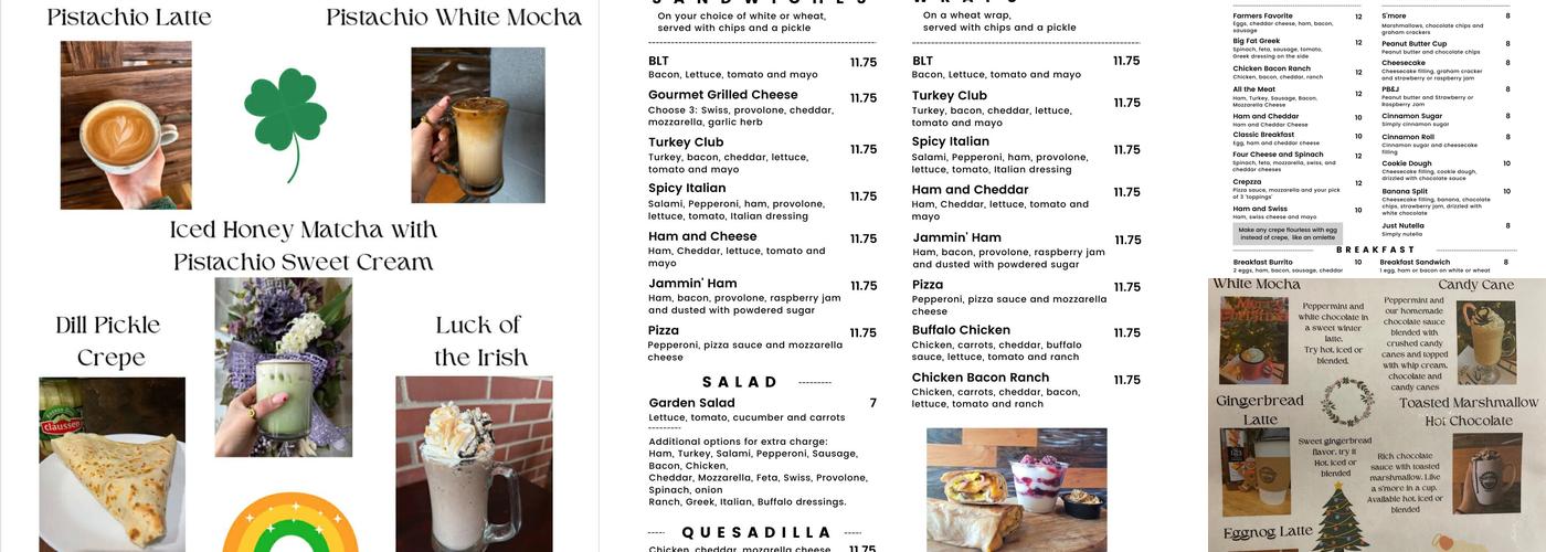 Iron Grind Coffee House Menu