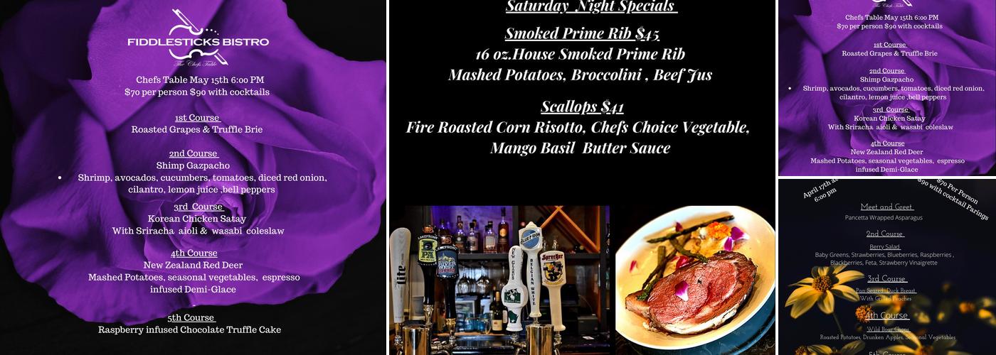 Fiddlesticks Bistro Menu